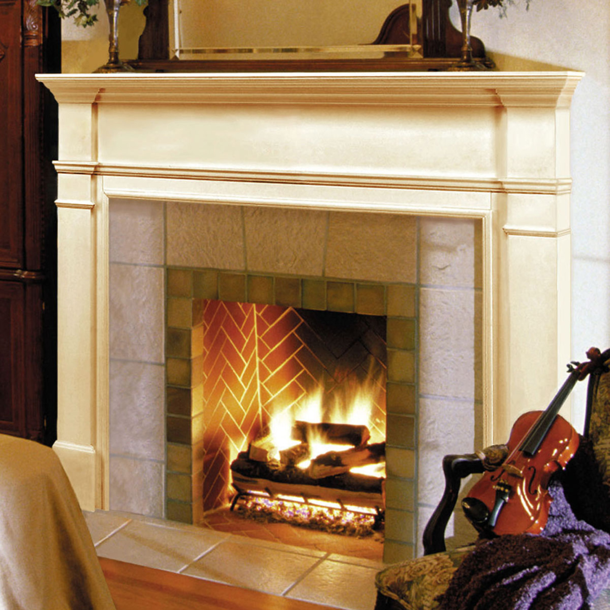 The 120 Windsor Wood Mantel by Pearl