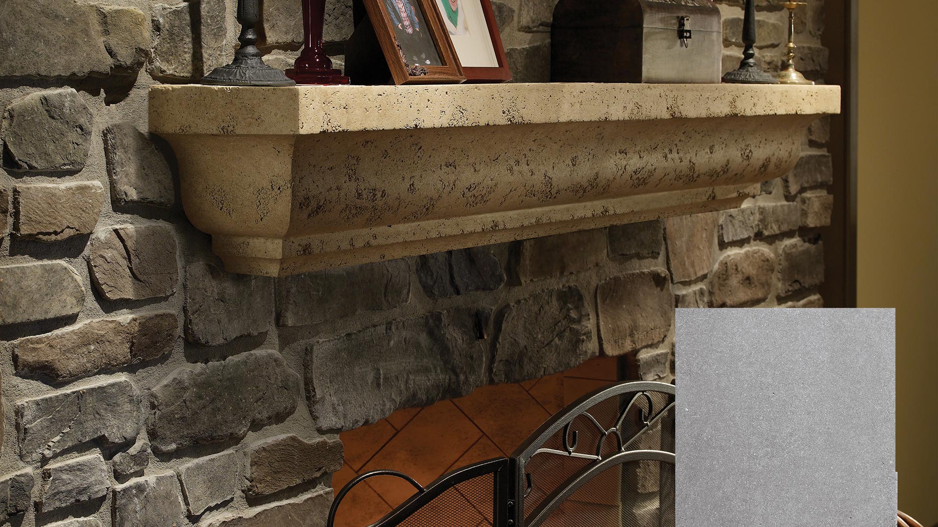 The Angelo Aged Teak Honed Mantel by Kindred